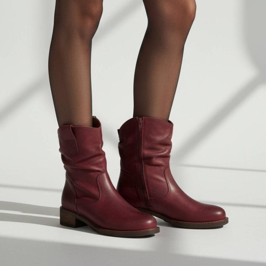 Cellini Plooi Enkellaarsjes rood Nubuck - Foto 2