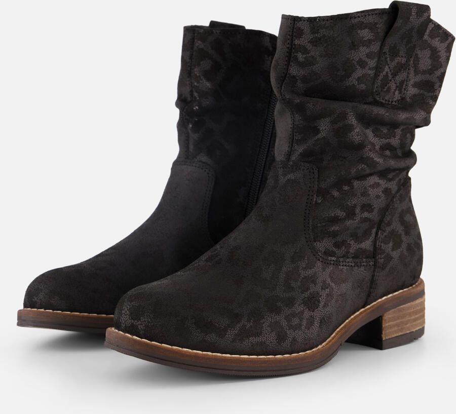 Cellini Plooi Enkellaarsjes zwart Leer