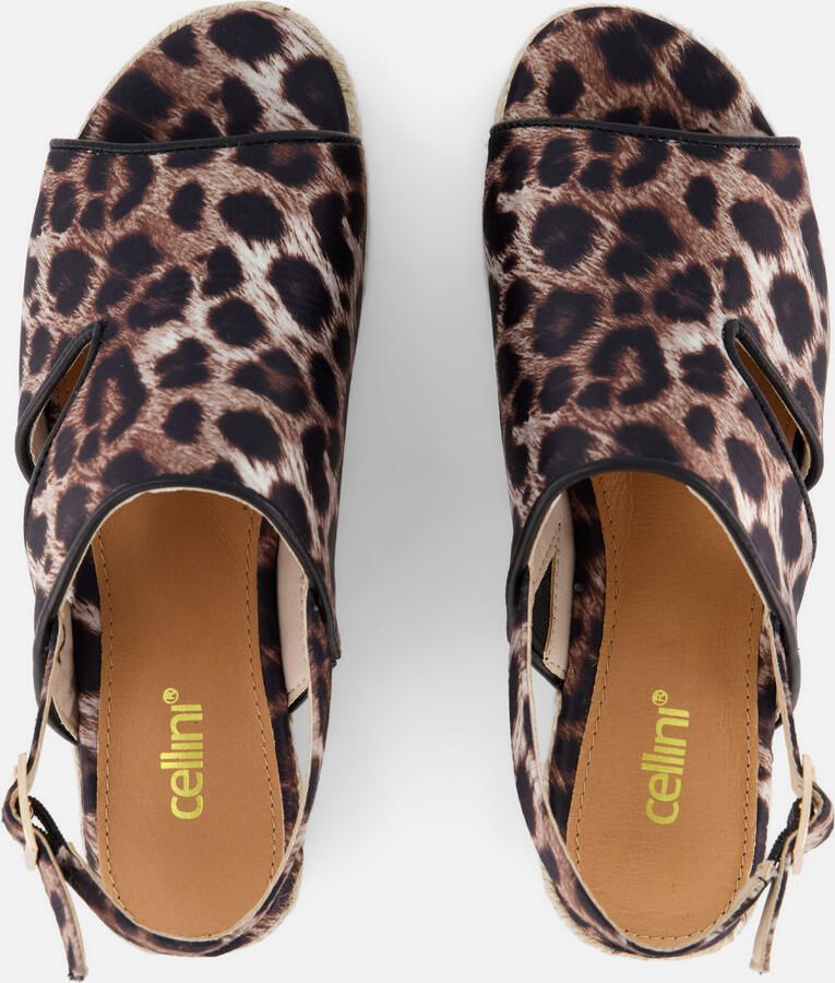 Cellini Sandalen Leopard bruin Textiel - Foto 3