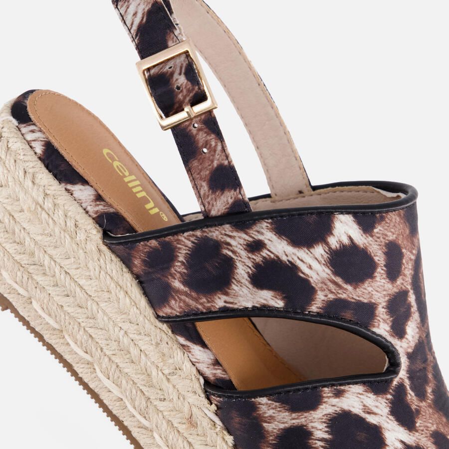 Cellini Sandalen Leopard bruin Textiel - Foto 2