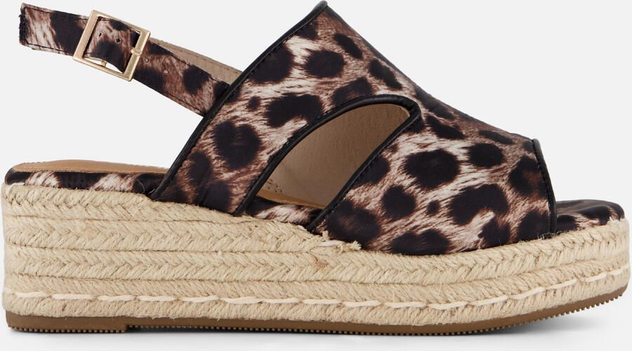 Cellini Sandalen Leopard bruin Textiel - Foto 4