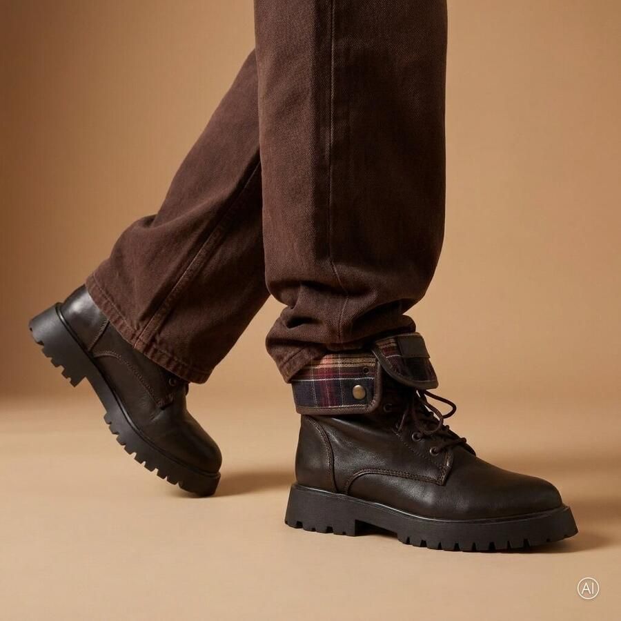 Cellini Skechers Uno Rugged Veterboots zwart Leer