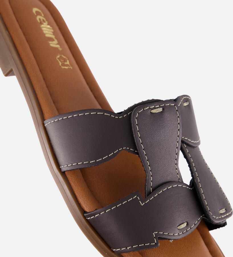Cellini Slippers bruin Leer - Foto 3
