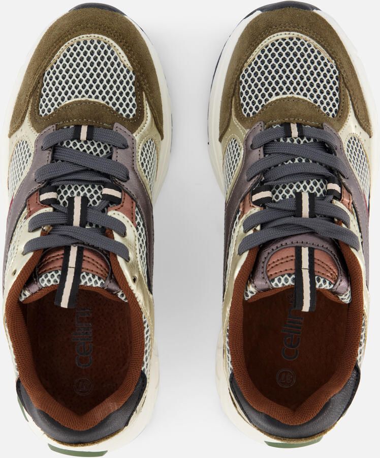 Cellini Sneakers groen Mesh Suède - Foto 2