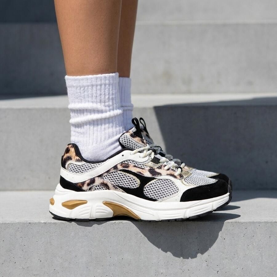 Cellini Sneakers zwart Mesh Suède - Foto 2