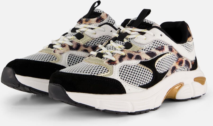 Cellini Sneakers zwart Mesh Suède