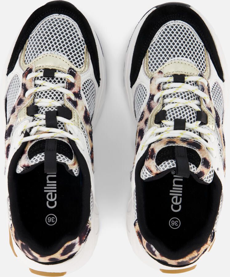 Cellini Sneakers zwart Mesh Suède - Foto 3