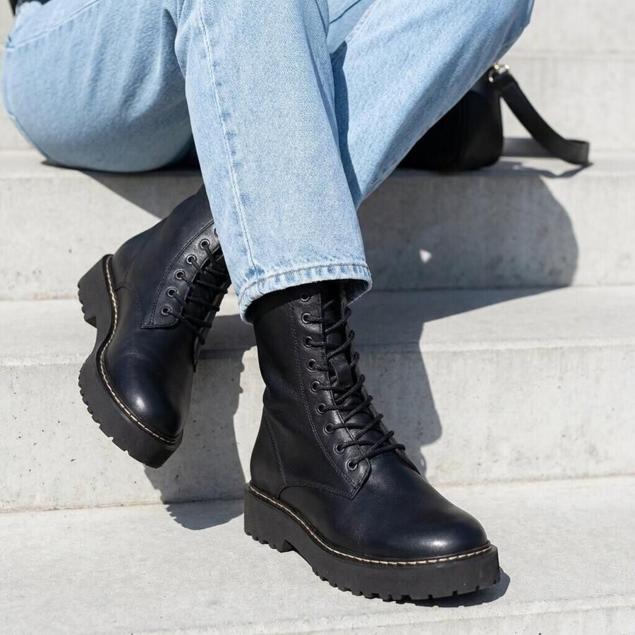 Cellini Veterboots zwart Leer - Foto 2