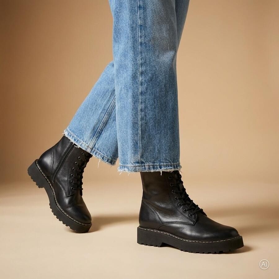Cellini Veterboots zwart Leer