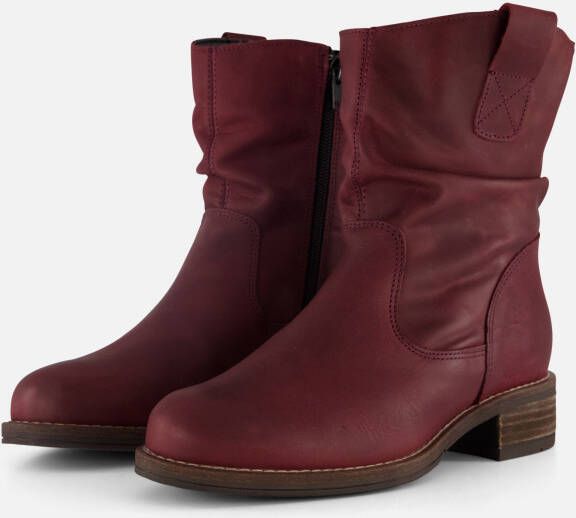 Cellini Plooi Enkellaarsjes rood Nubuck