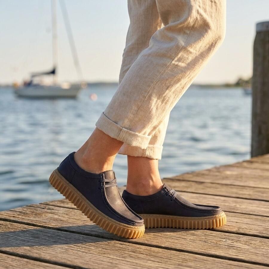 Clarks DESERT~BT~EVO~~~~~~~~~~~~~~~~~ Vrije tijd half-hoogHeren veterschoenHeren sneakers Wit beige - Foto 7