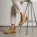 Clarks WallabeeEVOBt Dames Veterschoenen Suede Bruin - Bruin