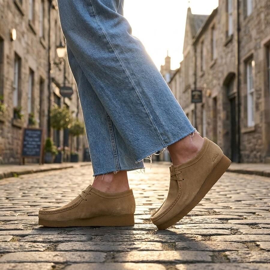 Clarks Wallebee Evo beige Suede - Foto 2