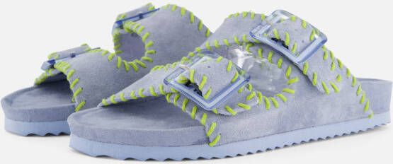 Colors of California Sandalen blauw Suede