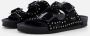 Colors of California suède slippers met studs zwart - Thumbnail 11