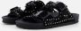 Colors of California suède slippers met studs zwart - Thumbnail 16