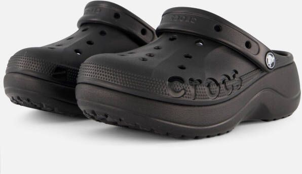 Crocs Baya Platform Clogs Slippers zwart