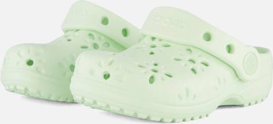 Crocs Classic Clogs Flower Slippers groen Rubber