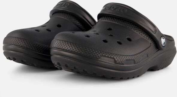 Crocs Classic Fuzz-Lined Slippers zwart