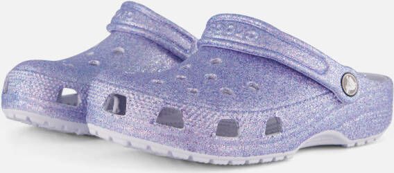 Crocs Classic Glitter Clog Slippers paars