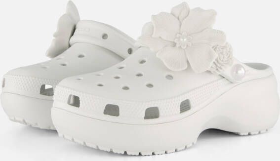 Crocs Classic Platform Clogs Slippers wit