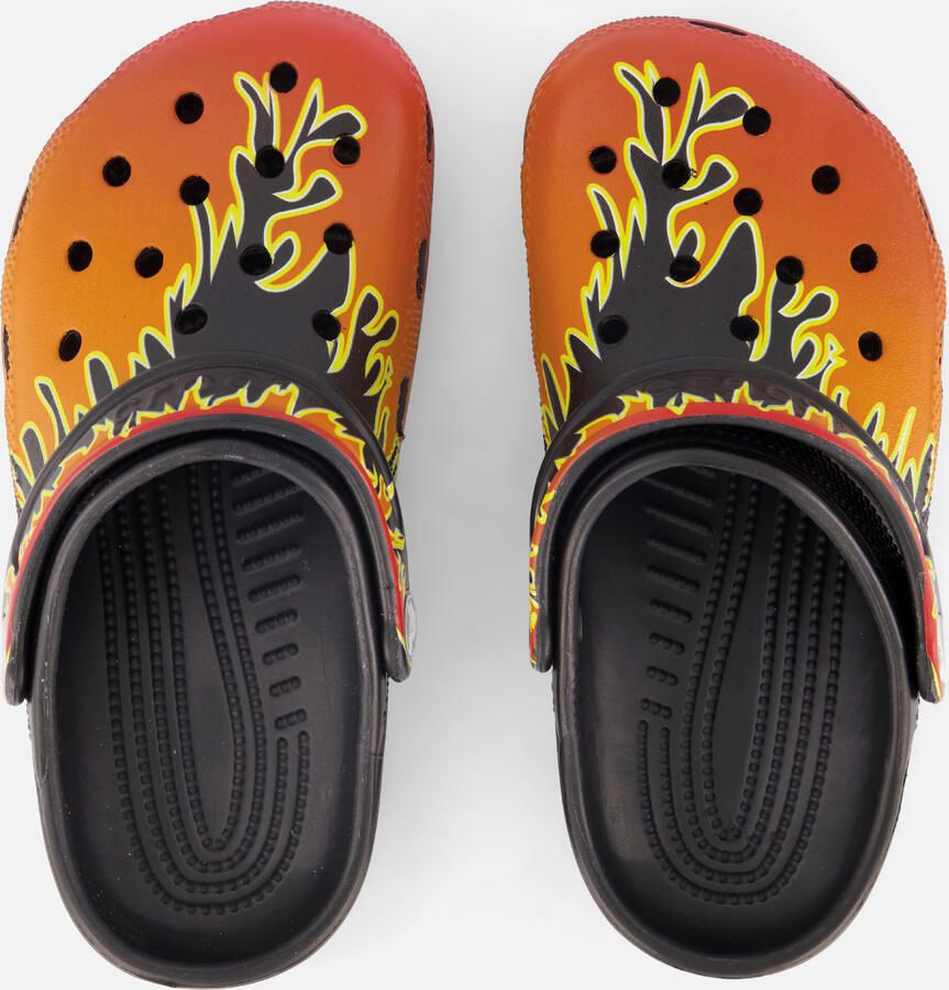 Crocs Graphic Flames Clogs Slippers zwart Rubber - Foto 3