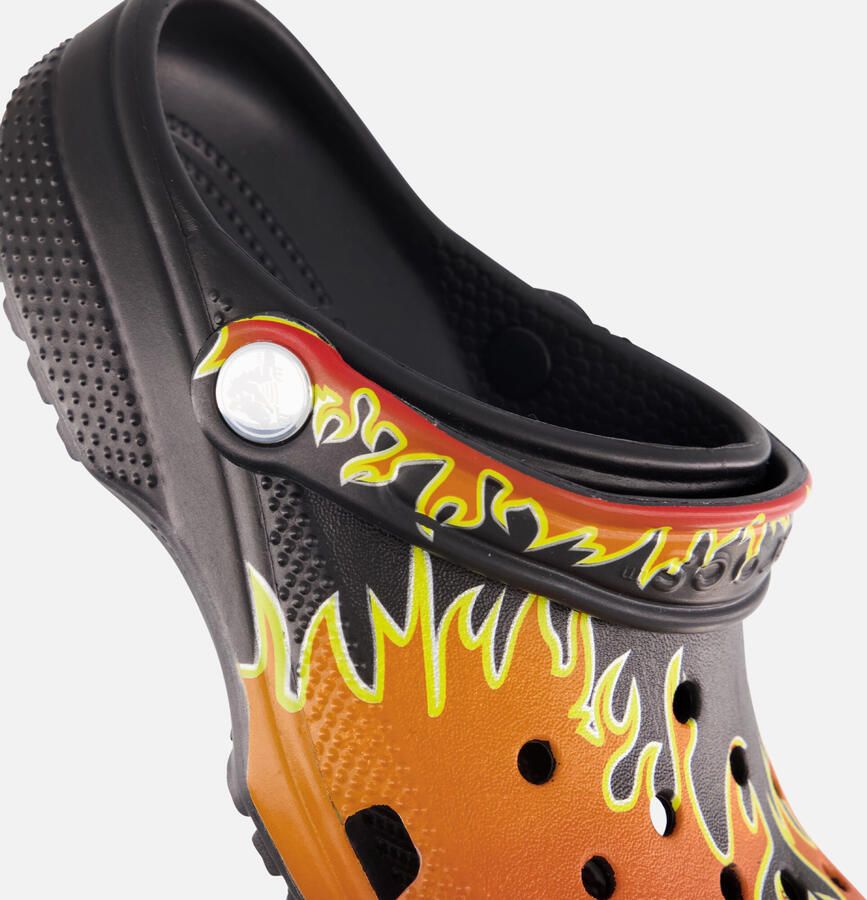 Crocs Graphic Flames Clogs Slippers zwart Rubber - Foto 2