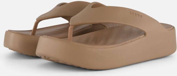 Crocs Women's Getaway Platform Flip Sandalen maat W10 beige