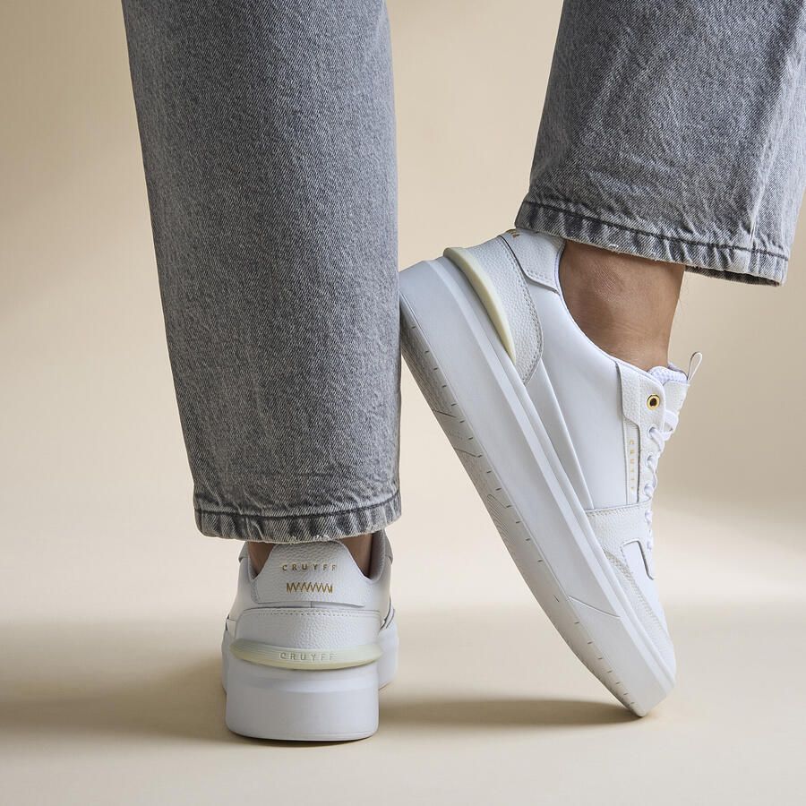 Cruyff Endorsed Tennis White Wit Mesh Lage sneakers Heren