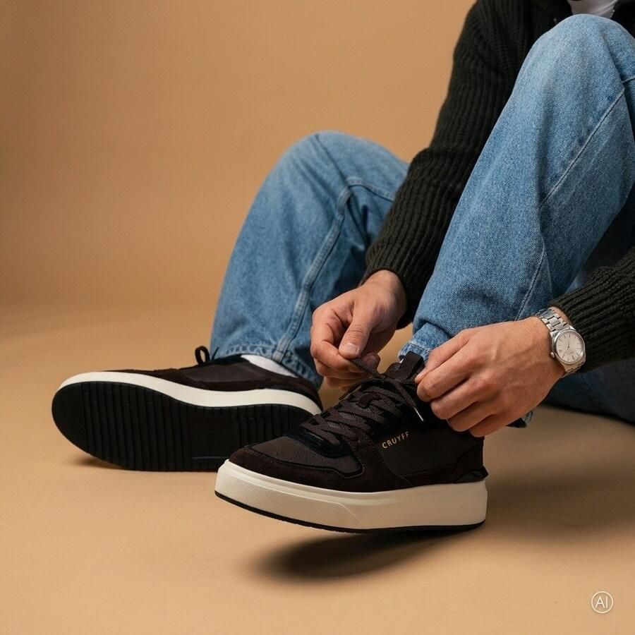 Cruyff Surefire Tennis Sneakers Heren Bruin - Foto 14
