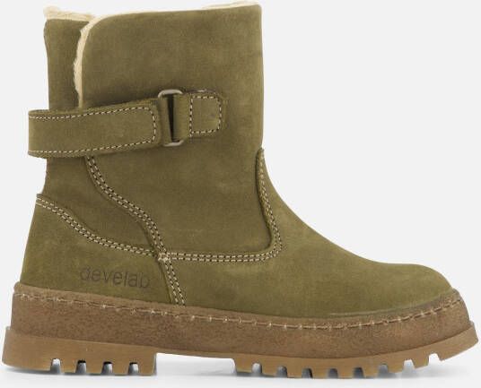 Develab Enkellaarsjes groen Nubuck