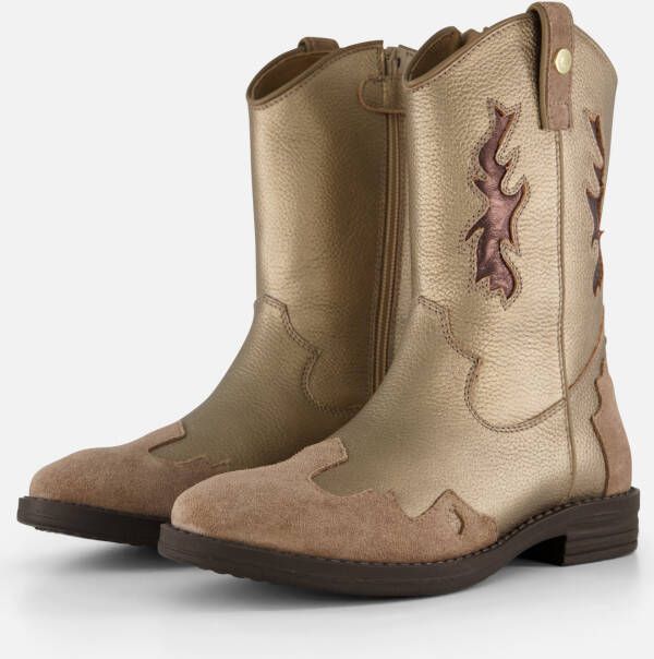Develab Cowboylaarzen goud Leer Dames