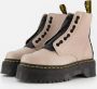 Dr. Martens Zwarte dameslaarzen met verwijderbare rits en gele stiksels Beige Dames - Thumbnail 2