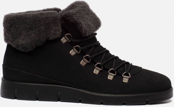 ECCO Bella veterboots zwart Nubuck