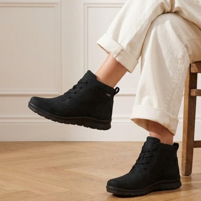 Ecco Winterlaarzen Babett Boot Veterboots enkellaarsjes met uitneembare inlegzool GORE-TEX