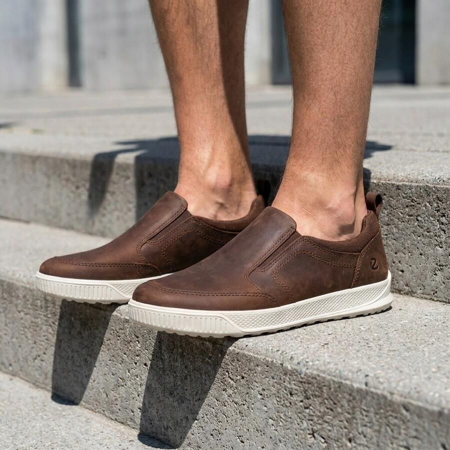 ECCO Byway Instappers cognac Leer Sneakers Unisex - Foto 2