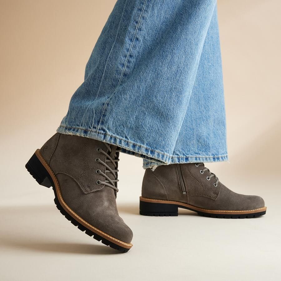 Ecco Veterschoenen ELAINA Veterenkellaars boots met profielzool