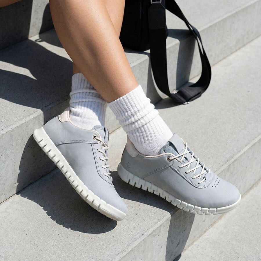 ECCO Gruuv Lite Sneakers blauw Nubuck Dames - Foto 2