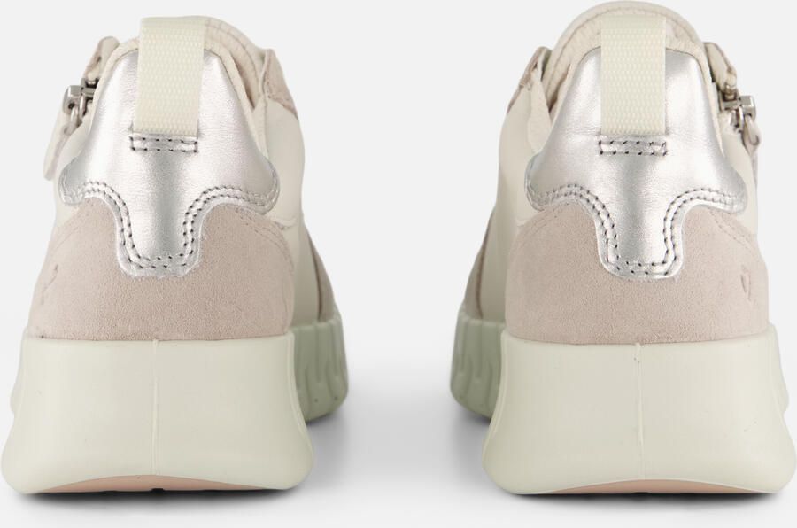 ECCO Gruuv Side Zip Sneakers wit Leer Dames - Foto 3