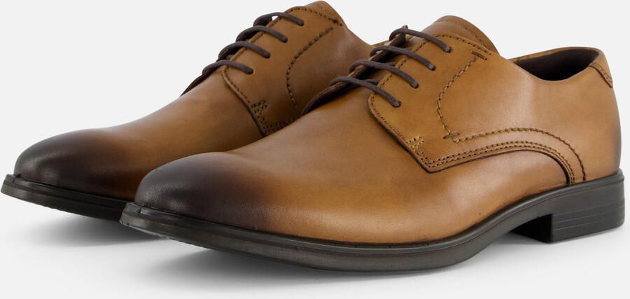 ECCO Melbourne veterschoenen cognac Leer