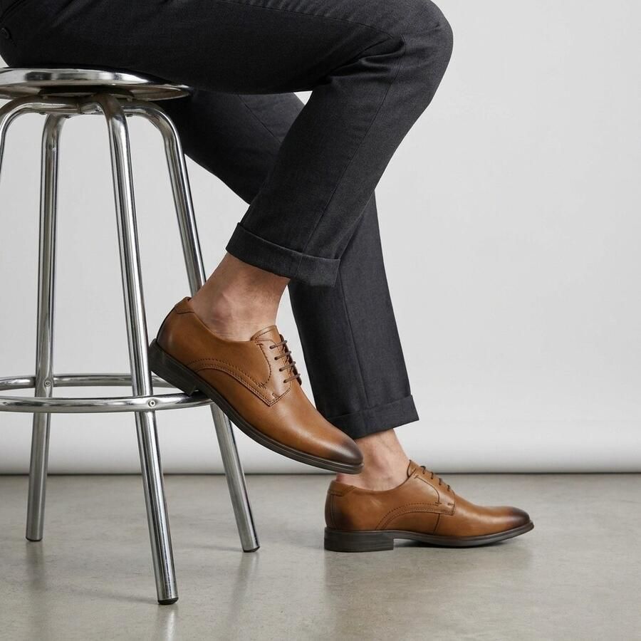ECCO Melbourne veterschoenen cognac Leer - Foto 2