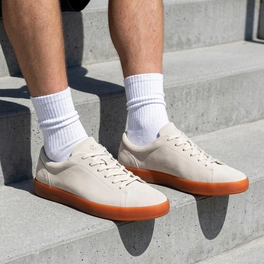 ECCO Soft 10 M Lace Sneakers beige Leer - Foto 2