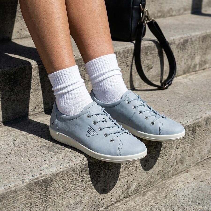 Ecco Veterschoenen Soft 2.0 vrijetijdsschoen lage schoen veterschoen met subtiele logo-opdruk - Foto 2