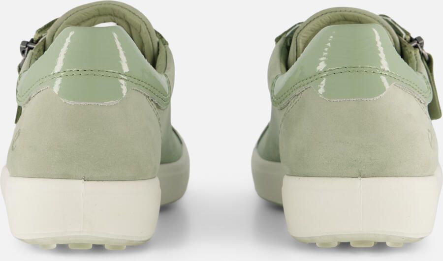ECCO Soft 7 Side Zip Sneakers groen Nubuck - Foto 4