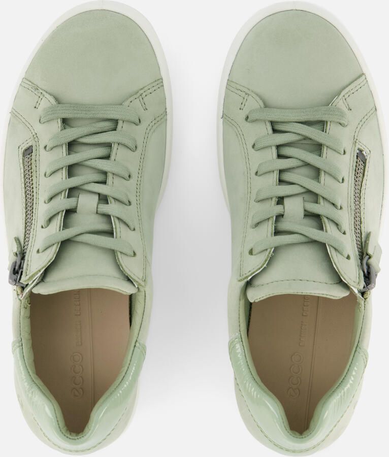 ECCO Soft 7 Side Zip Sneakers groen Nubuck - Foto 3
