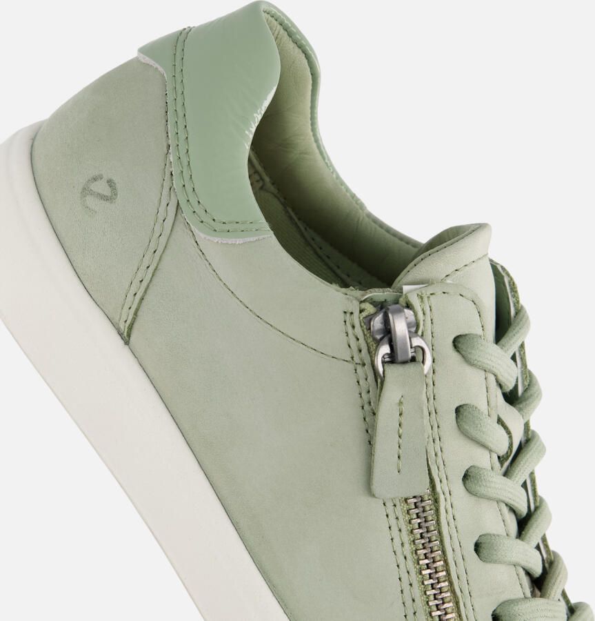 ECCO Soft 7 Side Zip Sneakers groen Nubuck - Foto 2
