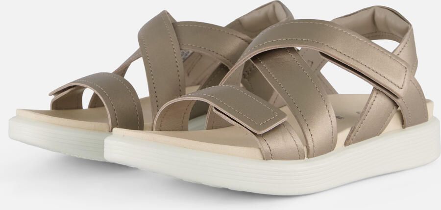 ECCO Soft Coss Strap Sandalen beige Leer