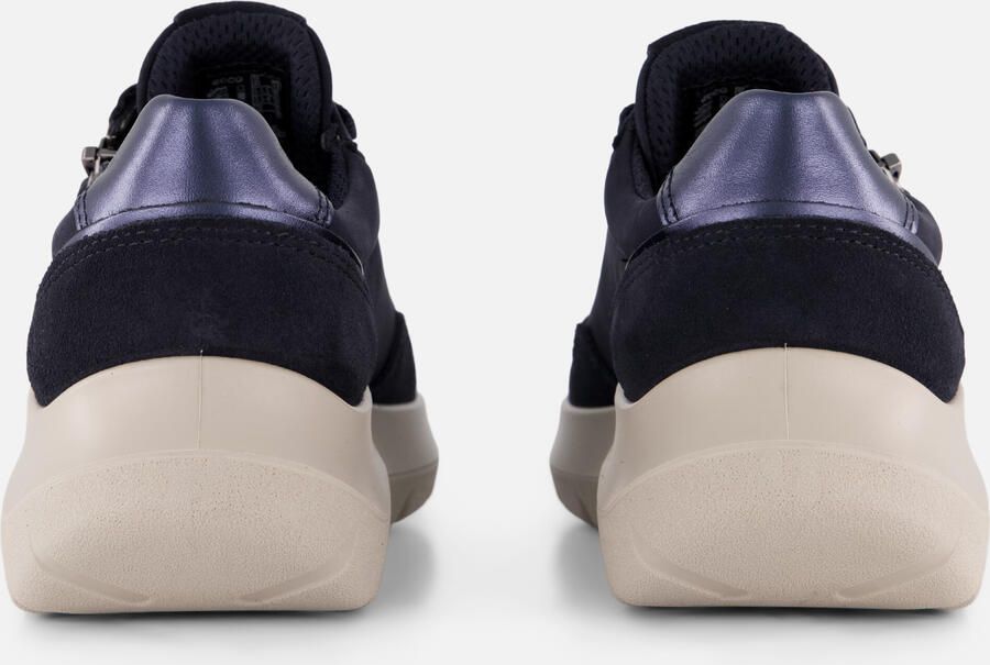 ECCO Valerie Side Zip Sneakers blauw Nubuck - Foto 3