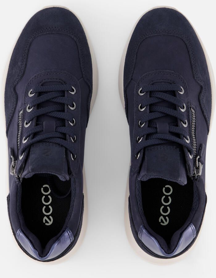 ECCO Valerie Side Zip Sneakers blauw Nubuck - Foto 2