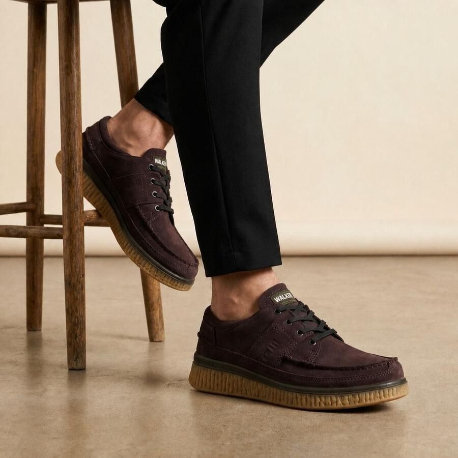 ECCO Walker 3.0 Veterschoenen bruin Suede